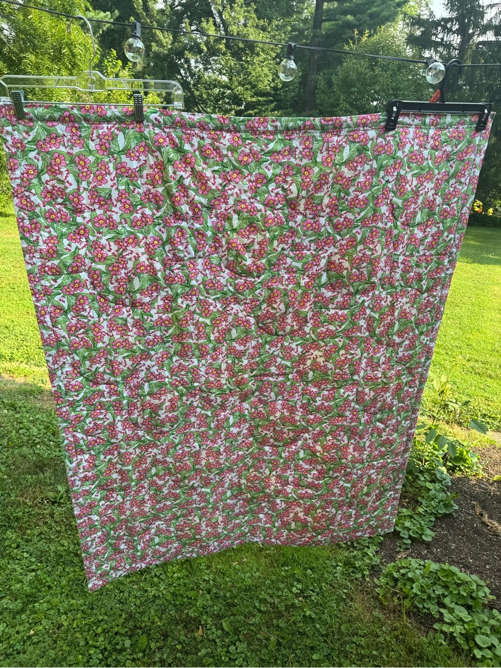 Handmade Peace Sign Patchwork Quilt 44x54, Retro 70s Grandmacore - Picture 4 of 10